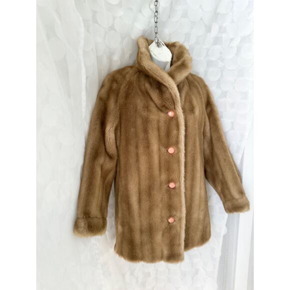 Vintage 70's Womens Faux Fur Teddy Coat Bisque Beige Size Small EUC USA MADE - Picture 2 of 14